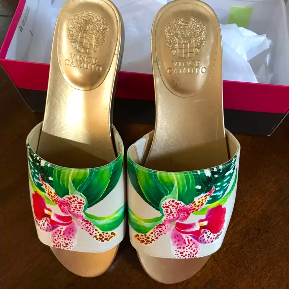 vince camuto orchid blush pink flower flat sandal